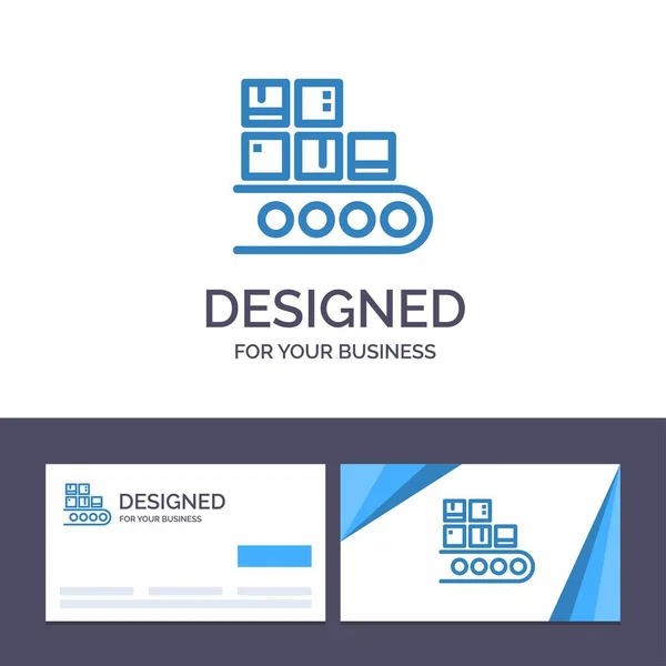 Szablon Creative Business Card i logo biznes, linia, Managem — Wektor stockowy