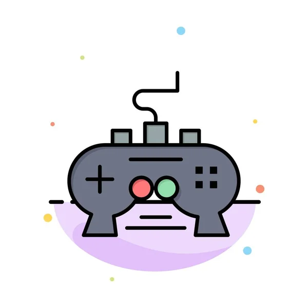 Juego, Almohadilla, Vídeo, Xbox, PlayStation Abstract Flat Color Icon Tem — Archivo Imágenes Vectoriales