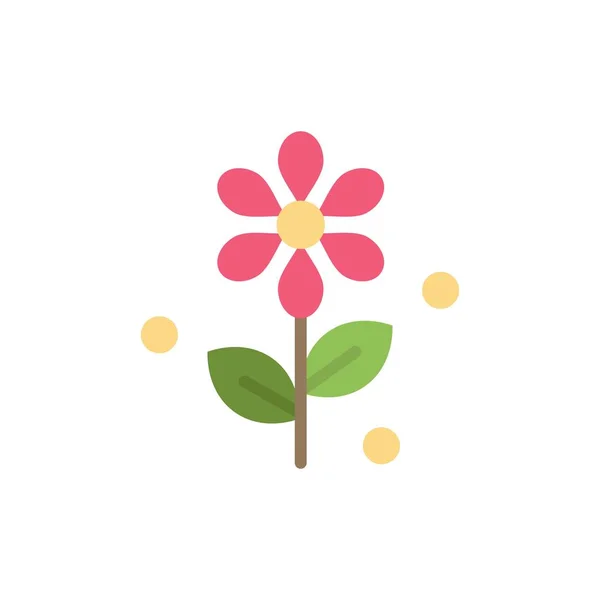 Çiçek, Paskalya, Doğa Yassı Renk Simgesi. Vektör simgesi afiş Temp — Stok Vektör