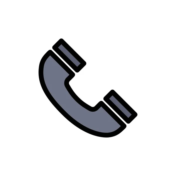 Anruf, Schnittstelle, Telefon, ui flache Farbe Symbol. Banner mit Vektorsymbol — Stockvektor