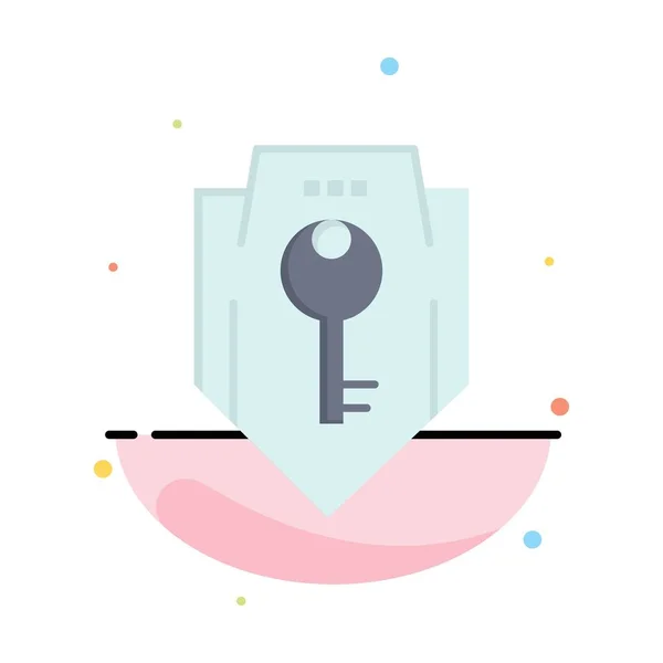 Dostęp, klucz, ochrona, bezpieczeństwo, Tarcza szablon logo biznesowego — Wektor stockowy