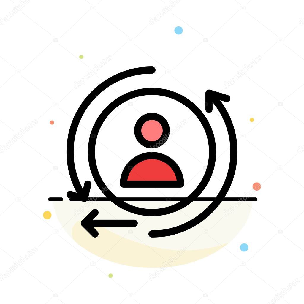 Digital, Marketing, Remarketing Abstract Flat Color Icon Templat