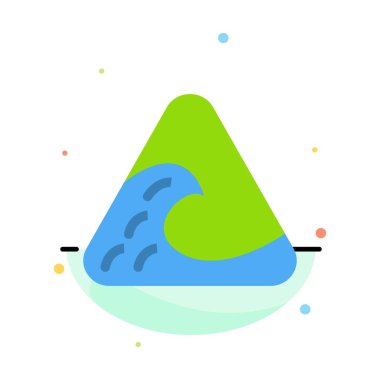 Web soyut düz renk simge şablonu