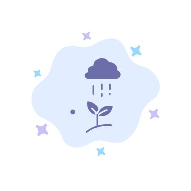 Bulut Yağmur, Bulut, Doğa, Bahar, Yağmur Mavi Simge Soyut Cl