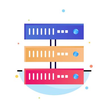 Bilgi İşlem, Veri, Depolama, Ağ Soyut Düz Renk Simgesi Templ