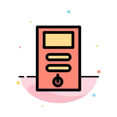 Bilgisayar, Cpu, Pc, Stabilizatör Soyut Düz Renk Simgesi Şablonu