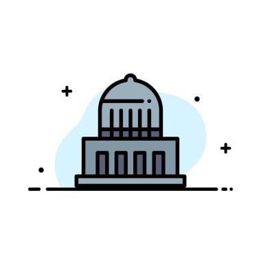 Bina, Şehir, Simgesel Yapı, ABD İş Düz Hattı Dolu Simge Ve