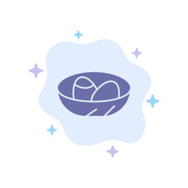 Kase, Kutlama, Paskalya, Yumurta, Soyut Bulut Üzerinde Yuva Mavi Simge