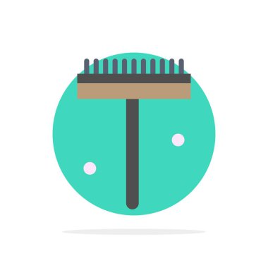 Bahçe, Bahçıvan, Tırmık, Kürek Soyut Daire Arka Plan Düz c