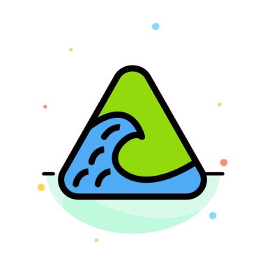 Web soyut düz renk simge şablonu