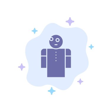 Soyut Bulut Arka Planda Kollar, Eller, Açık, Kişi Mavi Simge