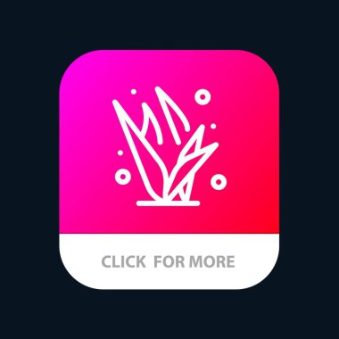 Çim, Çimenler, Yeşil, Bahar Mobil Uygulama Düğmesi. Android ve Ios