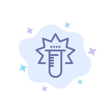 Soyut Bulut Arka Plan Üzerinde Tüp, Test, Tıp, Lab Mavi Simge