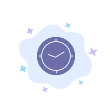 İzle, Zaman, Zamanlayıcı, Soyut Bulut Arka Planda Saat MaviSi Simgesi