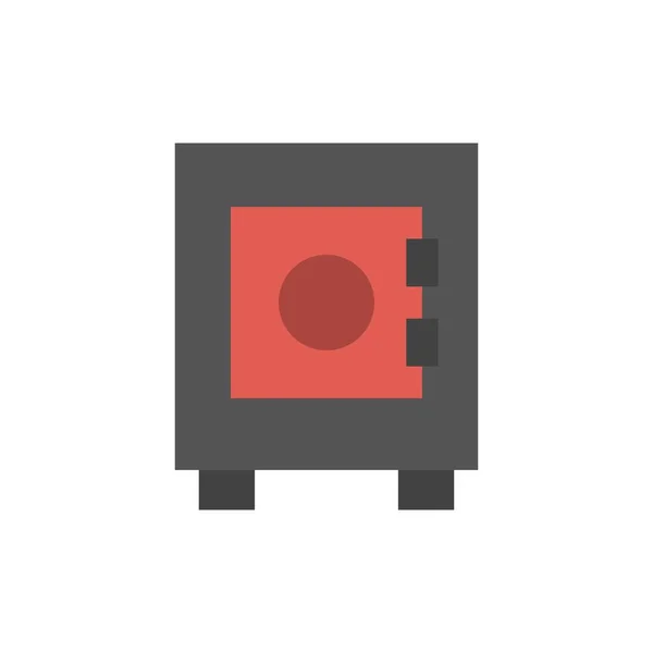 Armario, cerradura, icono de color plano de usuario. Banner icono vectorial Plantilla — Vector de stock