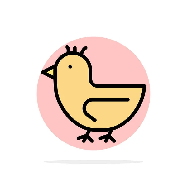 Pato, ganso, cisne, Primavera abstrato círculo fundo cor plana — Vetor de Stock