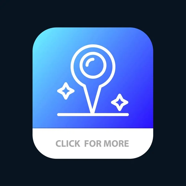 Carte, Emplacement, Bouton d'application mobile marqueur. Android et IOS Line Ve — Image vectorielle
