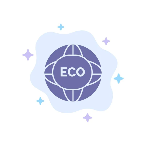 Miljö, global, Internet, världen, Eco Blå ikon på abstrakt — Stock vektor