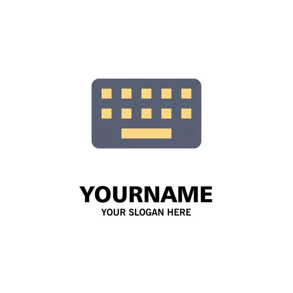 Keyboard, Typing, Board, Key Business Logo Template. Плоский цвет — стоковый вектор