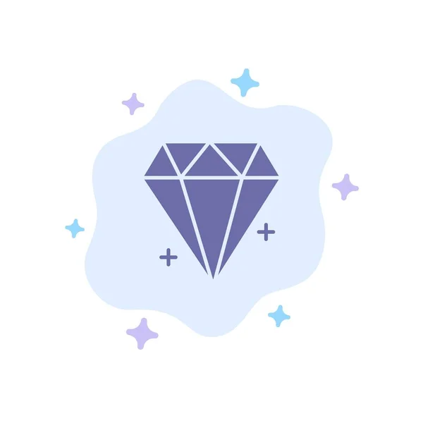 Diamant, Ecommerce, Bijoux, Jewel Blue Icône sur Abstrait Cloud B — Image vectorielle