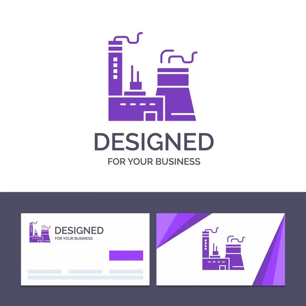 Kreative Visitenkarte und Logo-Vorlage Gebäude, Bau, — Stockvektor