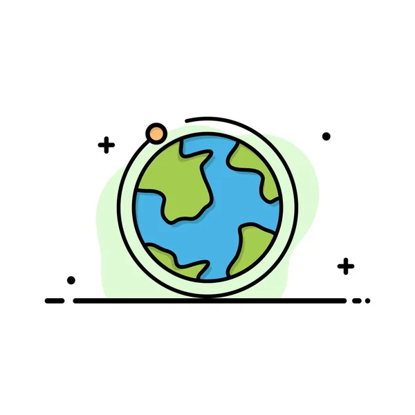 Globo, Mundo, Internet, Hotel Business Logo Template. Color plano — Vector de stock