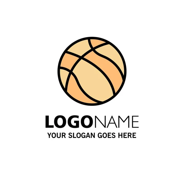 Ball, Basketball, Nba, Sport Business Logo Template. Flat Color