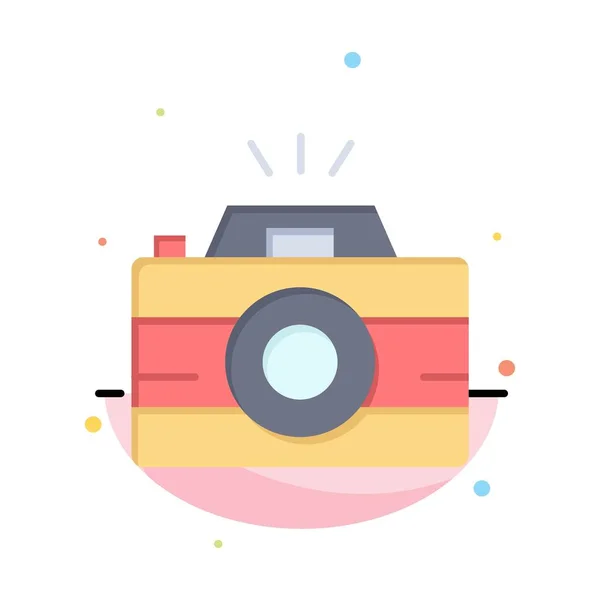 Камера, изображение, фотография, бизнес-шаблон. Плоская C — стоковый вектор
