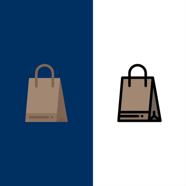Сумка, Shopping, Canada Icons. Набор плоских и линейных икон — стоковый вектор
