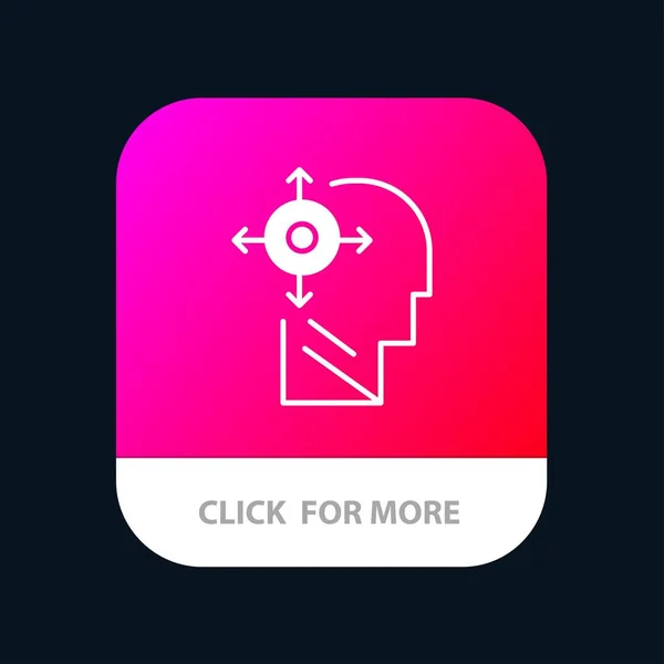 Mind, Transform, Yourself, Head Mobile App Button. Android et moi — Image vectorielle