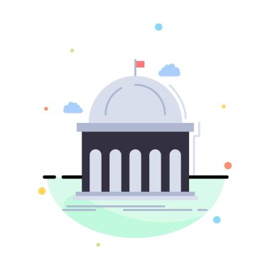 Kütüphane, okul, eğitim, öğrenme, üniversite Düz Renk Simgesi