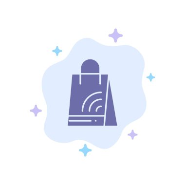 Çanta, Çanta, Wifi, Soyut Bulut Backgro Alışveriş Mavi Simge