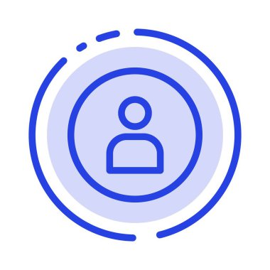 Adam, İşçi, Temel, Ui Mavi Noktalı Çizgi Simgesi