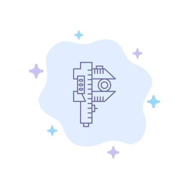 Ölçme, Doğruluk, Ölçü, Küçük, Soyut Üzerine Küçük Mavi Simge 