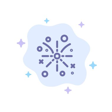 Firework, Yangın, Paskalya, Soyut Bulut Geri Tatil Mavi Simge