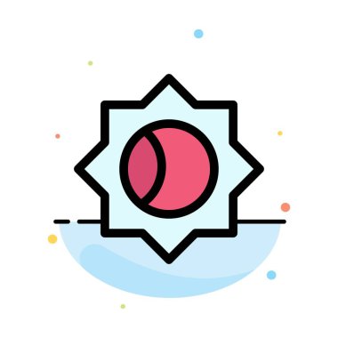 Temel, Ayar, Ui Soyut Düz Renk Simgesi Şablonu