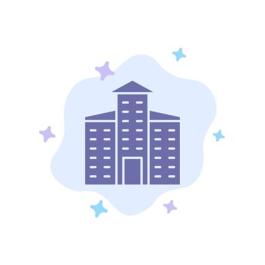 Soyut Bulut Backgro'da Bina, Şehir, İnşaat MaviSi Simgesi