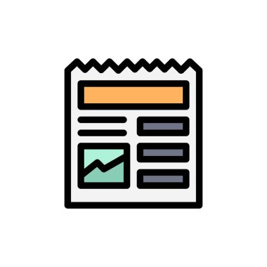 Belge, Temel, Ui, Resim Düz Renk Simgesi. Vektör simgesi banne