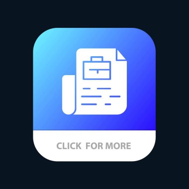 Belge, Iş, dosya, çanta mobil uygulama düğmesi. Android ve IOS Glyp