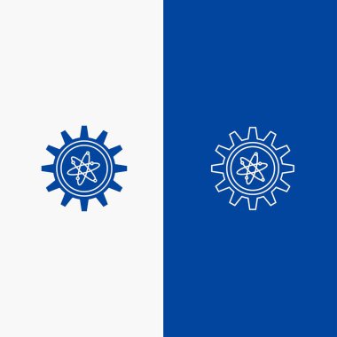 Deney, Dişli, Ayar, Laboratuvar Hattı ve Glyph Katı simgesi Mavi ba