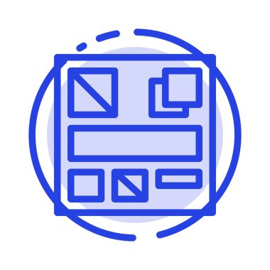 Tasarım, Mockup, Web Mavi Noktalı Çizgi Simgesi