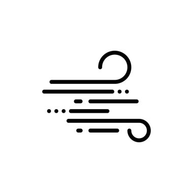 Darbe, Hava, Rüzgar, Bahar Düz Renk Simgesi. Vektör simgesi afiş