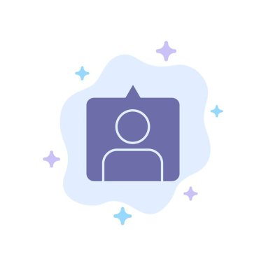 İletişim, Instagram, soyut bulut arka planda mavi simge setleri