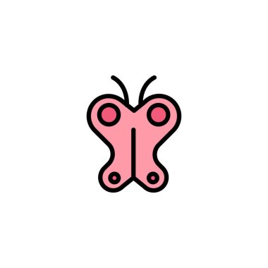 Hayvan, Kelebek, Paskalya, Doğa İş Logo Şablonu. Düz C