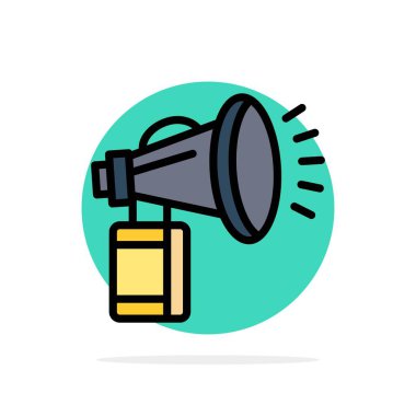 Hava, Öznitelik, Can, Fan, Horn Soyut Daire Arka Plan Düz c