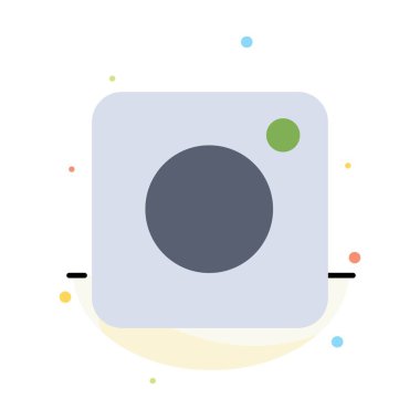 Kamera, Instagram, Fotoğraf, Sosyal Soyut Düz Renk Simgesi Templa