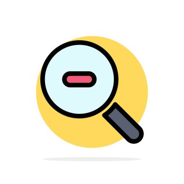 Arama, Araştırma, Zoom Soyut Daire Arka Plan Düz renk Ico