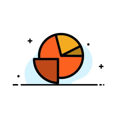 Analitik, Grafik, Pasta, Grafik İş Düz Çizgi Dolu Simge Vec