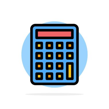 Hesap Makinesi, Hesaplama, Eğitim Soyut Daire Arka Plan Düz