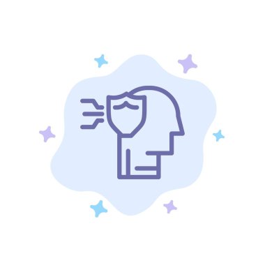 Kişisel, Koruma, Güvenlik, Soyut Clo Üzerinde Shield Mavi Simge